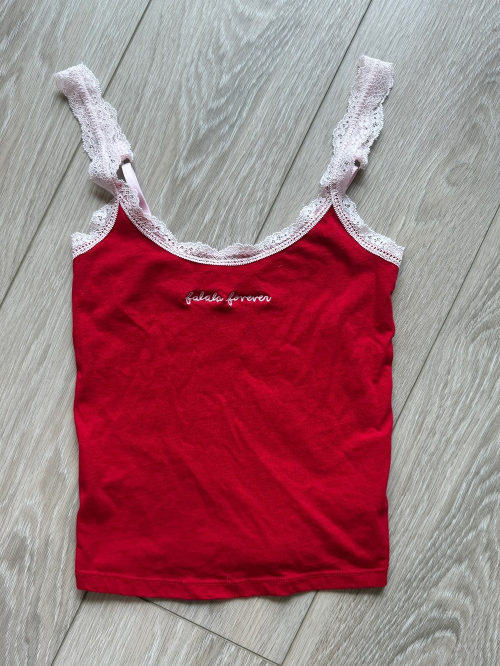 Victoria Secret Love Shack Fancy x Pink Red Falala Tank Top/ Cami XXS